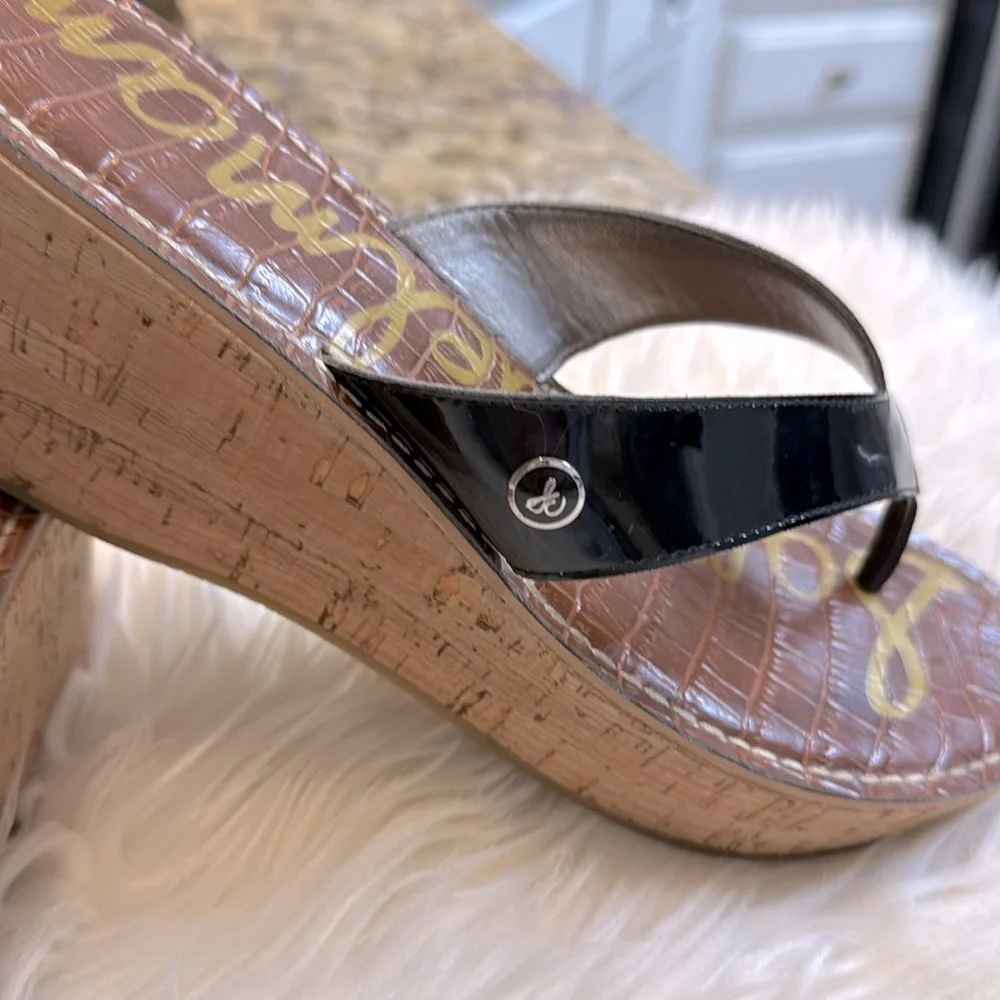 Sam Edelman Romy Platform Wedge Cork Sandal size 9